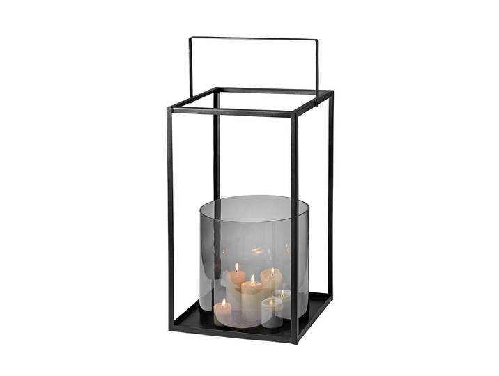Design In- und Outdoor Windlicht „Villa“ Schwarz Ø 32 x 53 cm Philippi