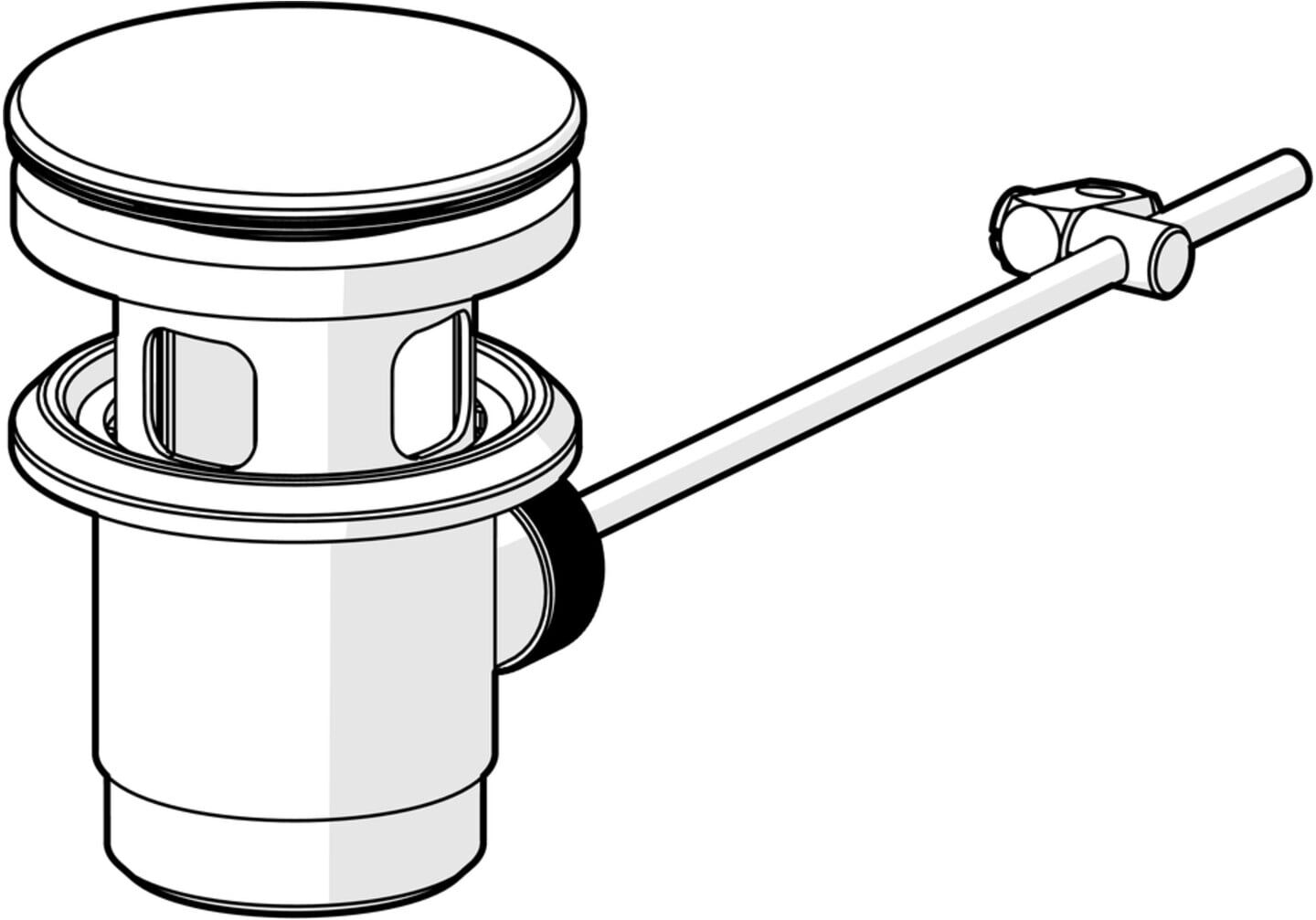 Hansa Ablaufgarnitur mit Ablaufstopfen 63mm, chrom (59911441)