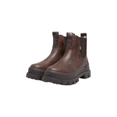 Stiefelette BUFFALO "Buffalo ASPHA CHELSEA WARM", Damen, Gr. 37, braun, Polyurethan, Schuhe Stiefelette