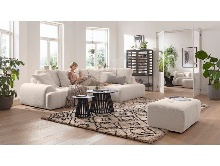 Ginger Moon Ecksofa Energy mit losen Rückenkissen in Stoff
