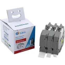 3 G&G Schriftbänder kompatibel zu Brother TZe-221/ TZe-231/ TZe-241