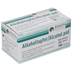 EDLICH&HABEL Alkoholtupfer zur Hautreinigung 60 x 30 mm | 100 Stück
