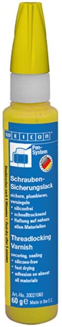 WEICON Schraubensicherungslack, Plombierlack, 60 g, gelb (RAL 1021) (30021060)