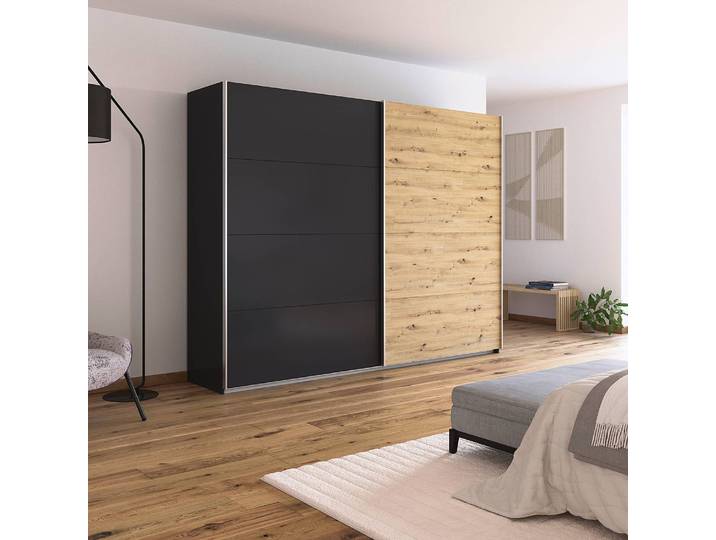 Armoire - Bicolore 271cm Gris/Gris métallisé