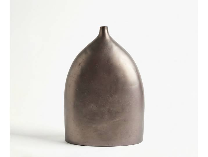 Vase Ogiva l39 x P18 x H51 cm Aluminium Hämatit Moulé