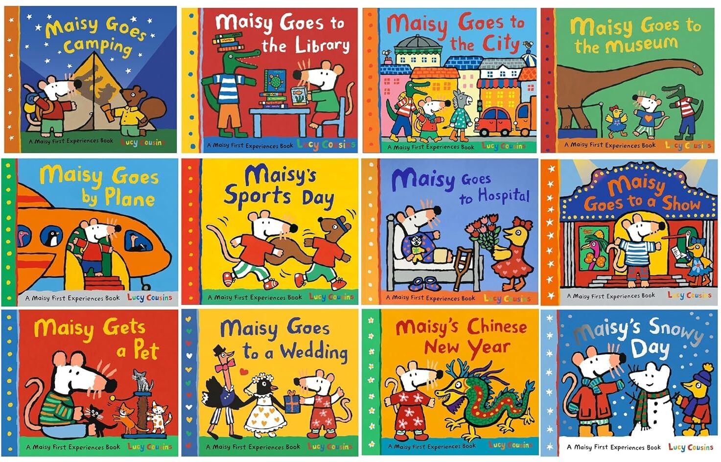 Walker Books Maisy Mouse First Experiences 24 Books Collection Set by Lucy Cousins - Paperback Picture Books - Ages 3-7 - Everyday Firsts Story Set