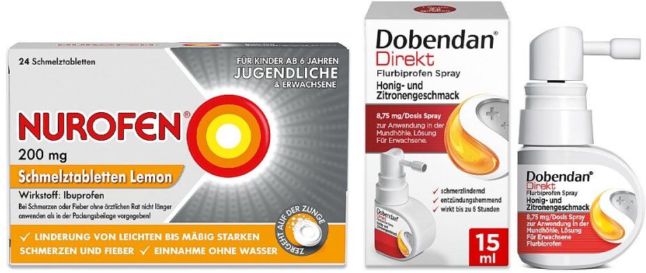 Dobendan Direkt Spray + Nurofen Schmelztabletten Lemon 1Pck