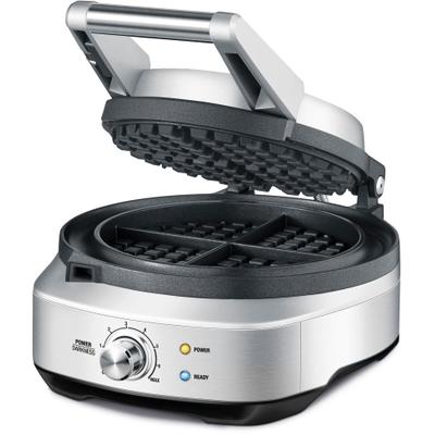 SAGE Waffeleisen "SWM520BSS the No-Mess Waffle", silber (brushed stainless steel (edelstahl)), B:22,6cm H:14,6cm T:28,7cm, Waffeleisen