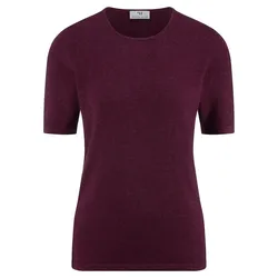 Rundhals-Pullover aus Seide Kaschmir Peter Hahn lila, 38
