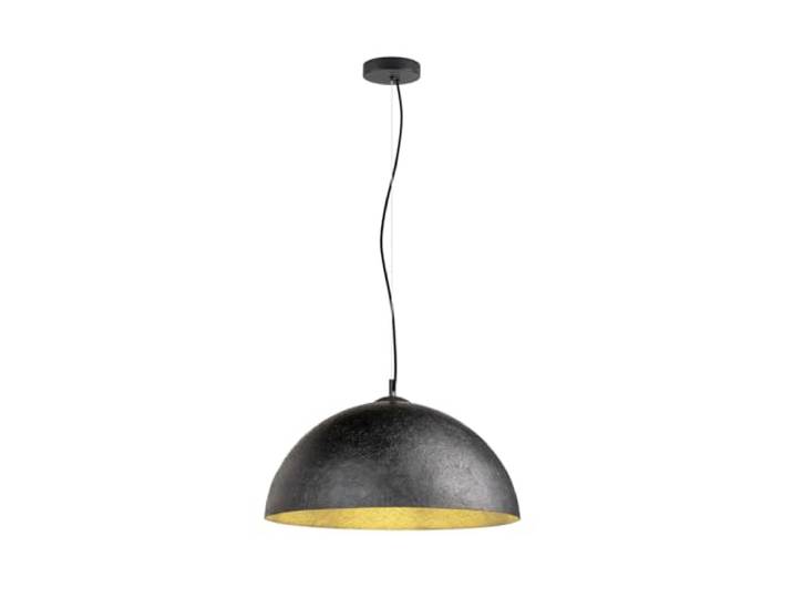 SLV FORCHINI 50 Pendelleuchte, Ø50 cm, E27, schwarz/gold, ohne Leuchtmittel, GFK-Korpus – ideal für Esszimmer, Küche, Gastronomie & Interior Design – warmes Licht durch goldene Reflektorfläche.
