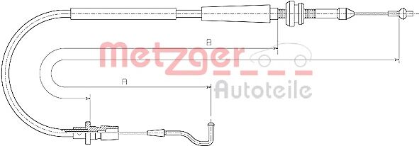 Metzger Autoteile Gaszug Cofle 11.0637 Für Vw
