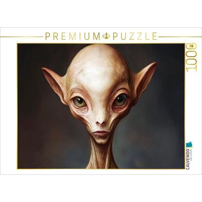 CALVENDO Puzzle Außerirdisches Porträt - Mystisches Wesen zwischen Sci-Fi und Realität | 1000 Teile Lege-Größe 64x48cm Foto-Puzzle für glückliche