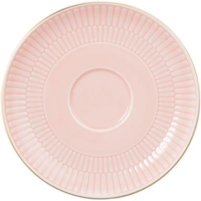 Untertasse SELTMANN WEIDEN "Amina", rosa, gold, H:1,9cm Ø:16cm, Porzellan, Speiseteller, Kombinierbare Untertasse für: Kaffeetasse, Teetasse 0,22 l, Becher