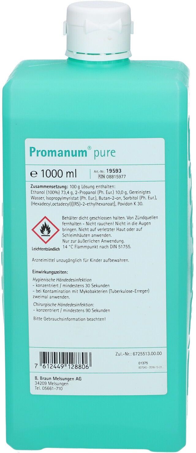 Promanum pure Händedesinfektion 1000 ml Lösung