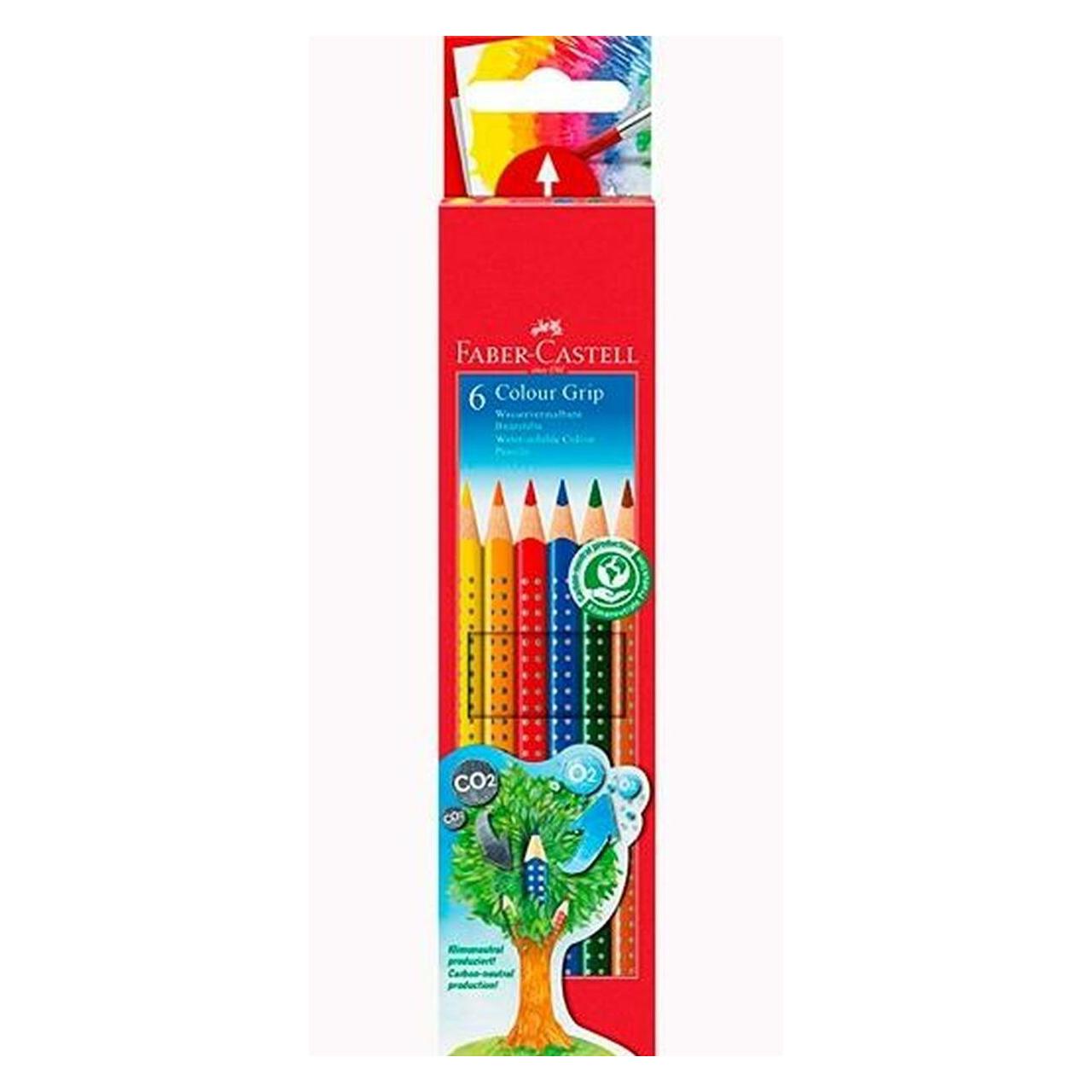 Faber-Castell 6 Colour GRIP Buntstifte farbsortiert (6x) (112406)