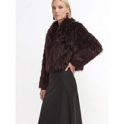 Fellimitatjacke RICHROYAL "Rich & Royal", Damen, Gr. 38, braun (chocolate torte), Obermaterial: 100% Polyester, Jacken