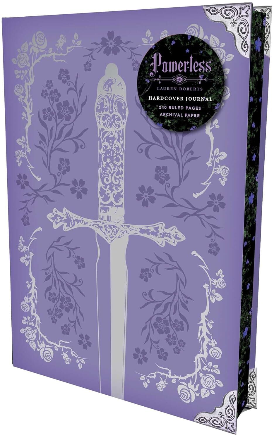 Powerless Journal (The Powerless Trilogy By Lauren Roberts) 240 Ruled Pages, Archival Paper, Metal Corners, Velvet Ribbon & Sprayed Edges - Hardcover Insight Editions