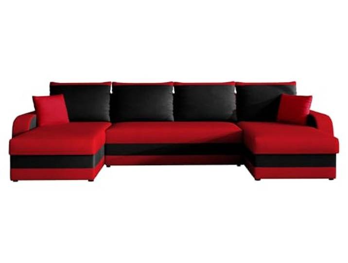 Mirjan24 Ecksofa Kristofer U mit 3 Bettkästen (Mikrofaza 0022 + 0015) U-förmige Wohnlandschaft mit Schlaffunktion, gepolstertem Rücken und 2 dekorativen Kissen für komfortable Entspannung
