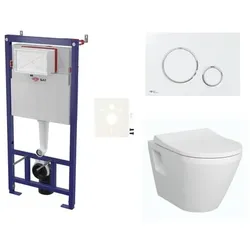 SAT Wand-WC Set für Vorwandmontage + VitrA Integra WC SIKOSSINTRE70K