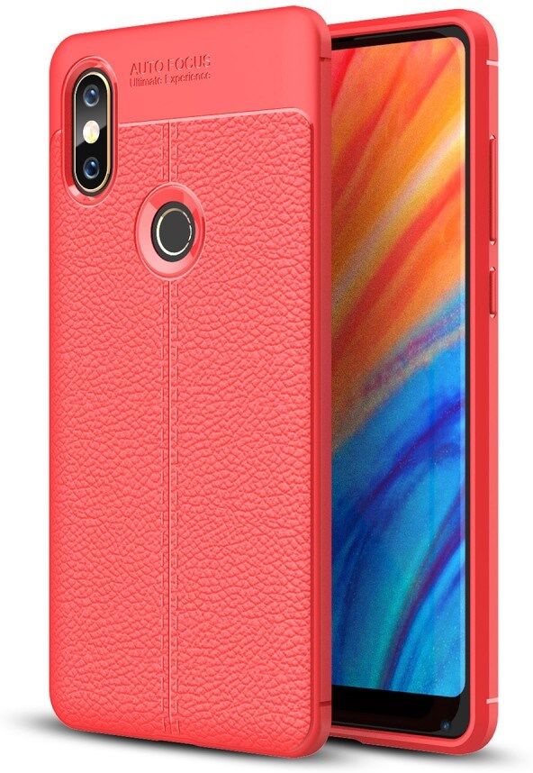 INCOVER Xiaomi Mi Mix 2s Litchi Texture TPU Cover Rød