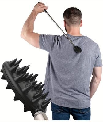 Uplifted Trends Extendable Cactus Back Scratcher With Dual Spikes green
