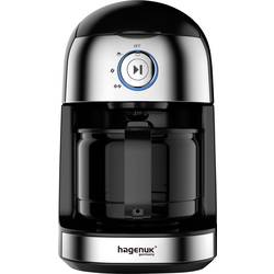 Hagenuk KM-500GH Kaffeemaschine Edelstahl, Schwarz Fassungsvermögen Tassen=4 Glaskanne, Warmhaltefunktion, mit Mahlwerk