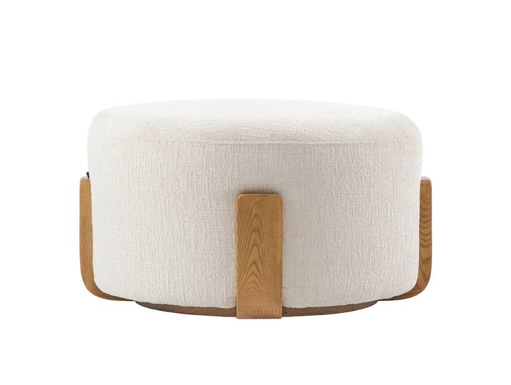 Pax Fußhocker Helles Taupe – Kastanie
