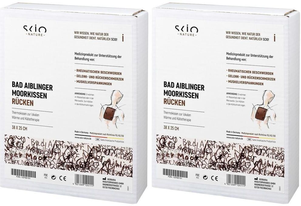 Scio Moorkissen Bad Aiblinger Rücken 25x38 cm 2x 2x1 St Packungsmasse