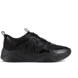A|X Armani Exchange für Damen. XDX039XV31100002 Multimaterial-Schuhe schwarz (36), Wohnung, Schnürsenkel, Lässig