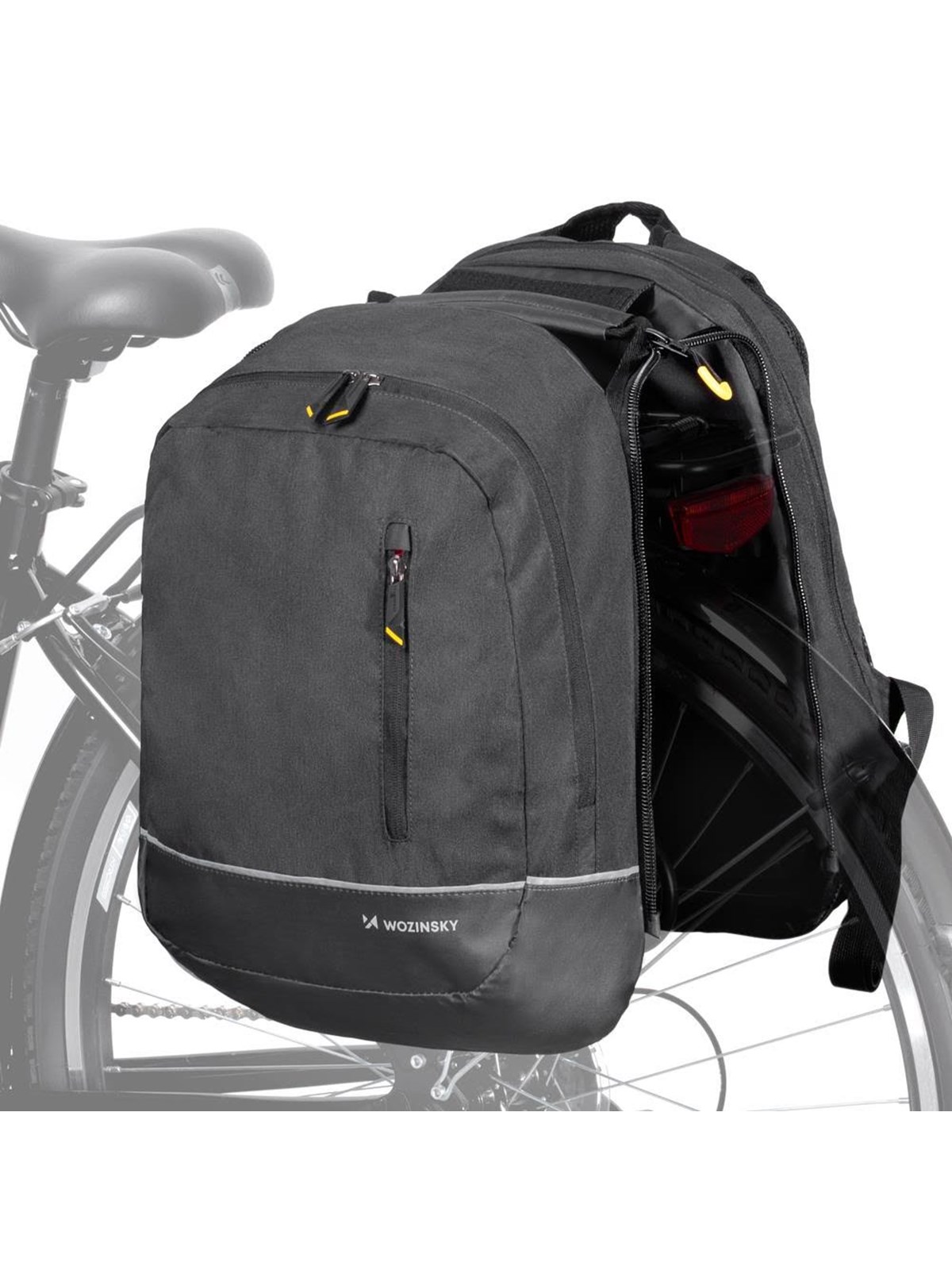 Wozinsky Double Bike Bag Backpack 2in1 30l Black (WBB30BK)