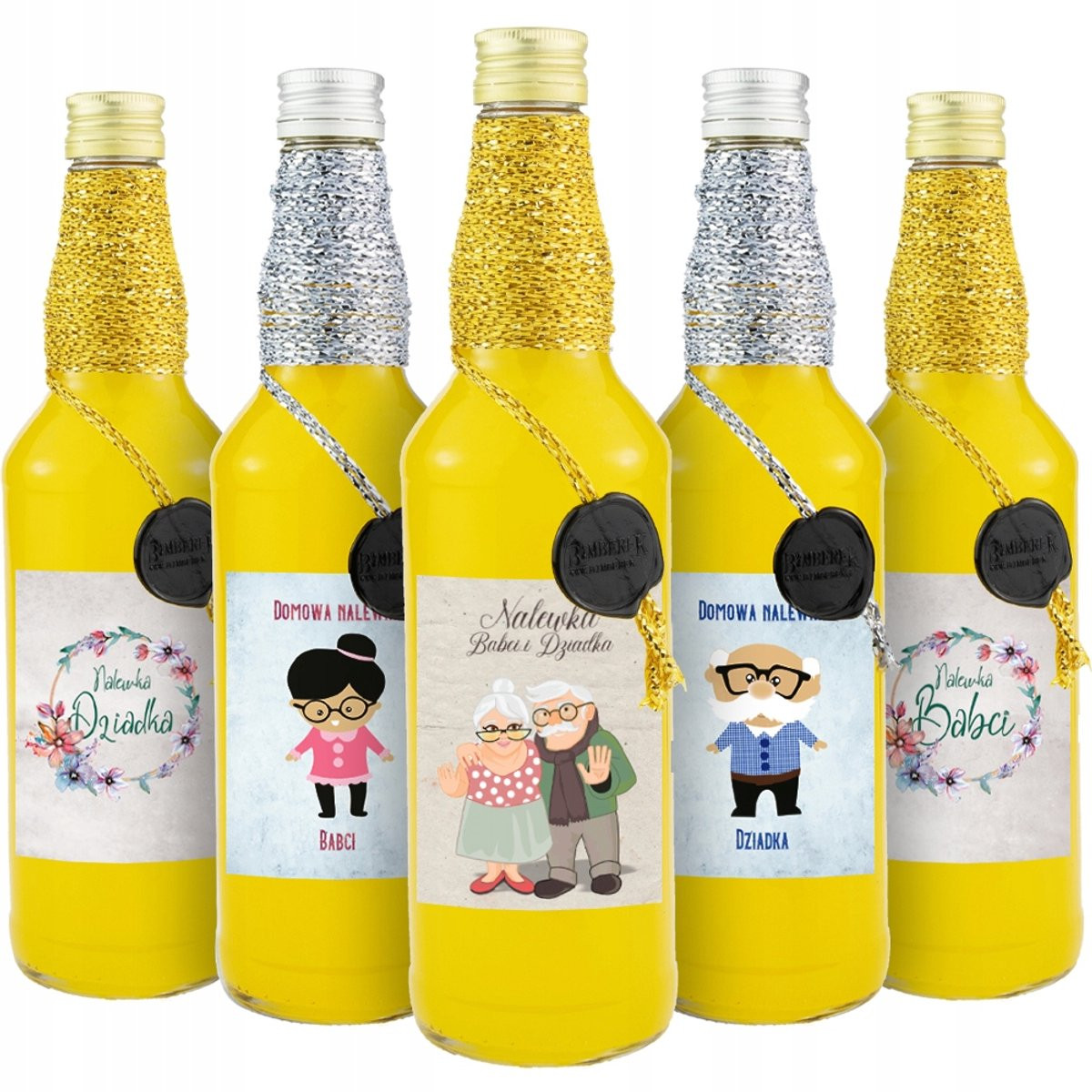 Bimberek Serie Decoratieve Fles Handgemaakt 500ml Feestelijk