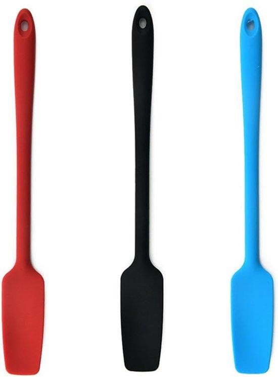 Siliconen potschraperspatel set - Hittebestendige spatels voor in de keuken - 3 kleuren