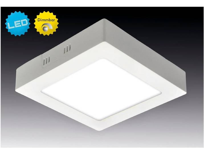 NÄVE LED Panel Dimplex , weiß, 1, H: 3,5cm, 1 Stk., Leuchten, Aufbaupanel weiß, dimmbar, Phasenabschnitt, Maße: s: 30x30cm, h:3,5cm, LED Panel