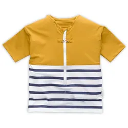 Floatee - Das Anti-Ertrinken T-Shirt für Kinder mit UV-Schutz, gelb - Gr. 110 | Kurzarm T-Shirt Komplettset