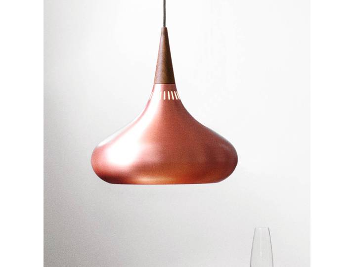 FRITZ HANSEN Designer Hängeleuchte Orient P2, dimmbar, kupfer, für Wohn- / Esszimmer, Kupfer, Design