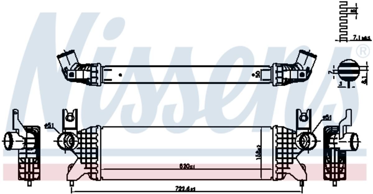 Ladeluftkühler NISSENS 961507