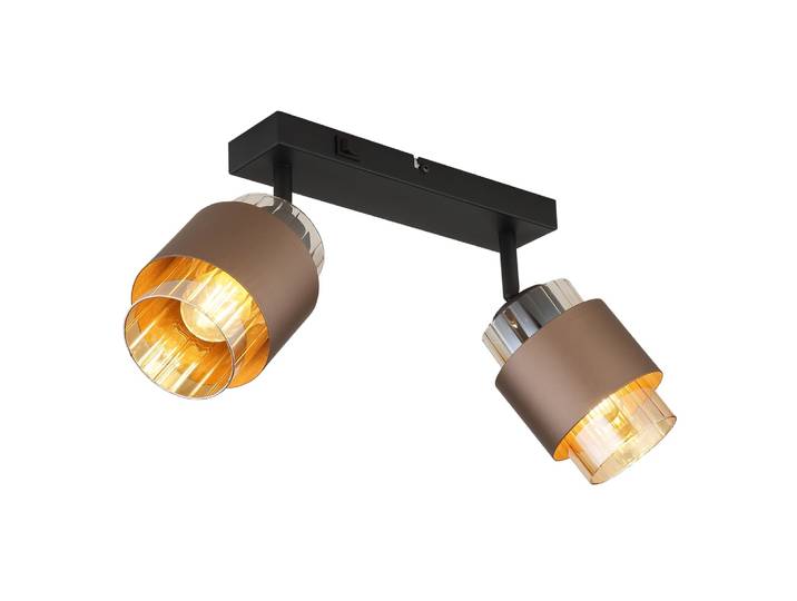 Design plafondlamp Milley 2-lichts zwart Globo - 15560-2C