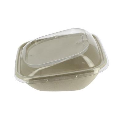 MONOUSO - Verpackungen Zuckerrohr mit Deckel 750ml 190x190x80mm (90 Stück)