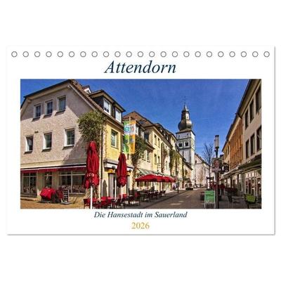 Attendorn, die Hansestadt im Sauerland (Tischkalender 2026 DIN A5 quer), CALVENDO Monatskalender