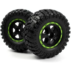 Blackzon Smyter Desert Wheels/Tires Assembled (Black/Grün)