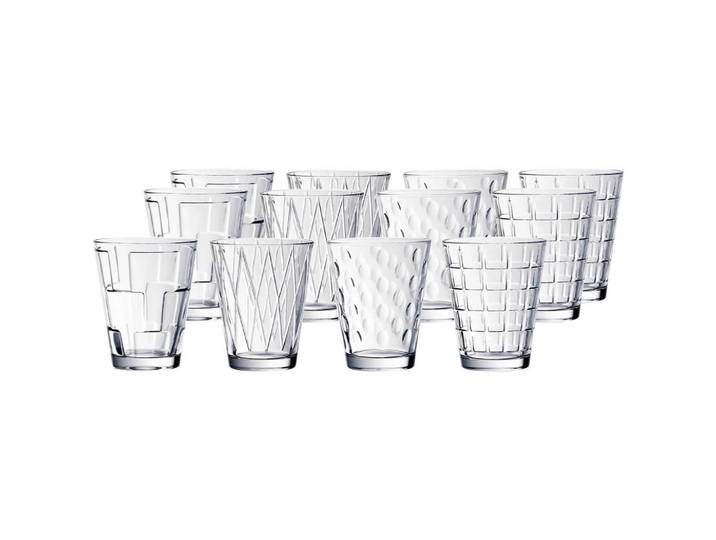 Villeroy & Boch Wassergläser Dressed Up transparent 310 ml 12er Set, Transparent, Glas, Gläser, Trinkgläser