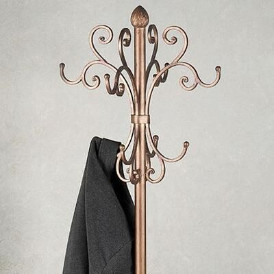Touch of Class Kensington Coat and Hat Rack Stand Antique Gold , Antique Gold