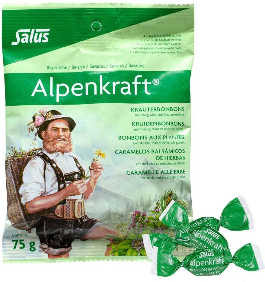 Alpenkraft Kräuterbonbons mit Honig+malz Salus