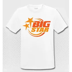 BIG STAR - T-Shirt - weiss/orange - Atmungsaktiv