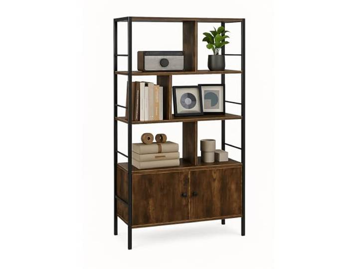 Relaxdays Bücherregal, HxBxT: 154,5 x 74 x 30 cm, 3 offene Ebenen, Regal mit Unterschrank, Buchregal, Farbauswahl
