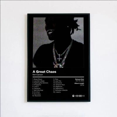 Uplift Treasures Ken Carson Album Canvas Wall Art Poster a 11.81 15.75 In
