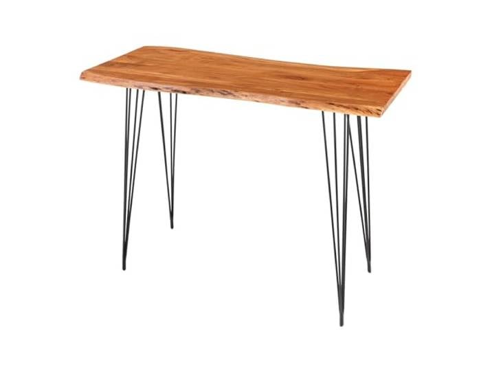 Riess Ambiente Bartisch Mammut 140cm - schwarz Natur - Akazienholz Massiv, individuelle Maserung, Eyecatcher, Unikat, natürliche Baumstruktur, Metallgestell, 95 kg Belastbarkeit robust