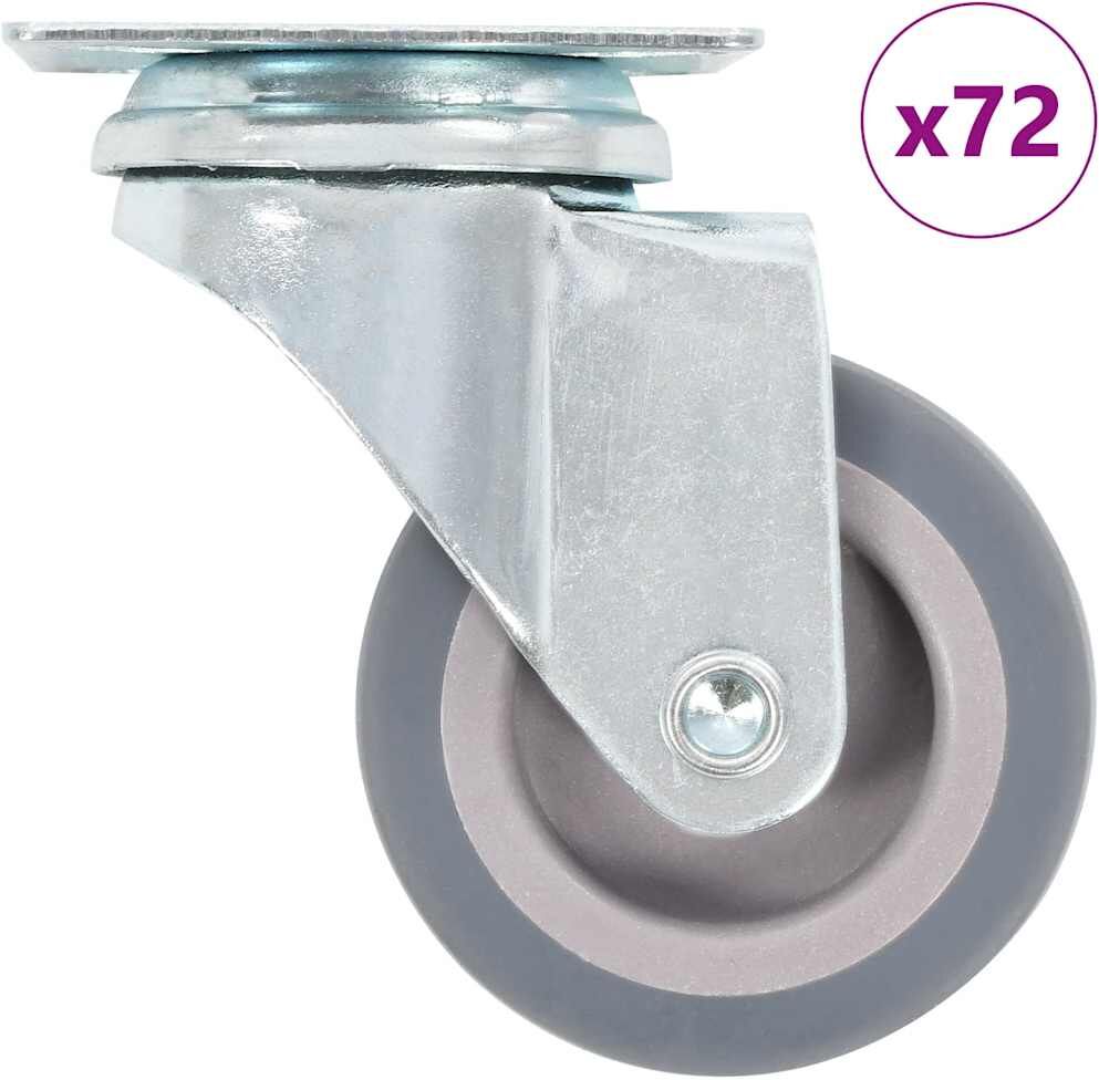 vidaXL 72 pcs Roulettes pivotantes 50 mm