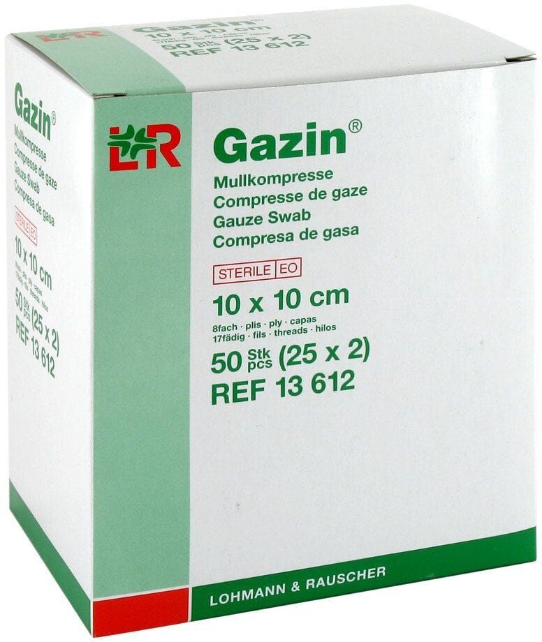 Gazin Kompressen 10x10cm 8fach steril