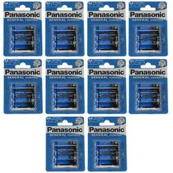 40x Panasonic AA Mignon Batterie General Purpose 1,5V 10x 4er Blister